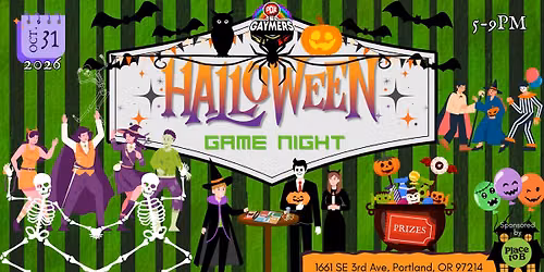 Halloween Game Night, Sponsored by Place to B