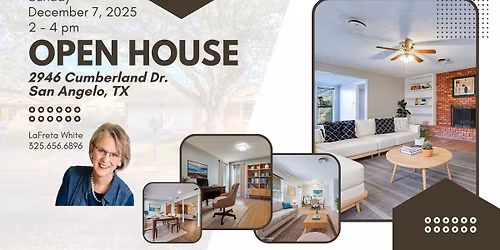 OPEN HOUSE @ 2946 Cumberland Dr, San Angelo, TX