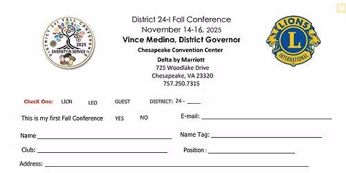 District 24-I Fall Conference