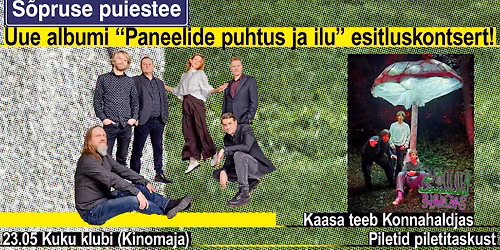 S\u00f5pruse Puiestee uue albumi esitluskontsert Kuku klubis Tallinnas