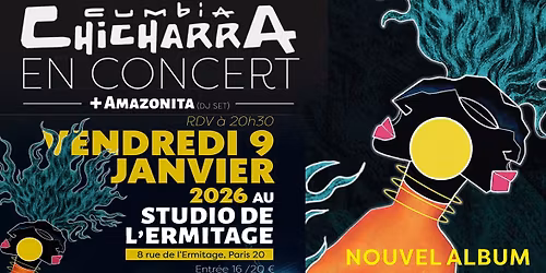 CUMBIA CHICHARRA ( release "Quinto Mundo") + AMAZONITA AU STUDIO DE L ERMITAGE