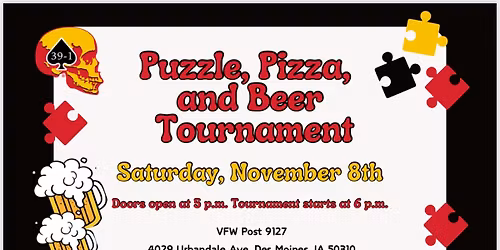 Puzzle, Pizza, & Beer Tournament