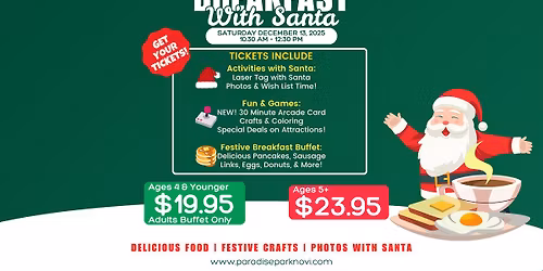 Breakfast & Laser Tag with Santa