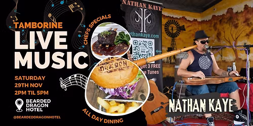 Nathan Kaye LIVE & FREE – One Man Band!! Not to be missed 🕺🕺