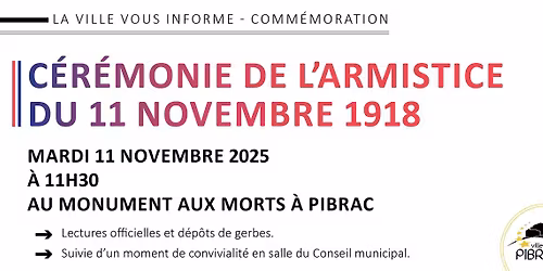 COMM\u00c9MORATION DU 11 NOVEMBRE 1918