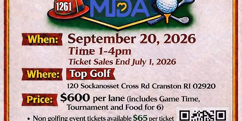 Top Golf Tournament hosted by Pawtucket Firefighters Local 1261