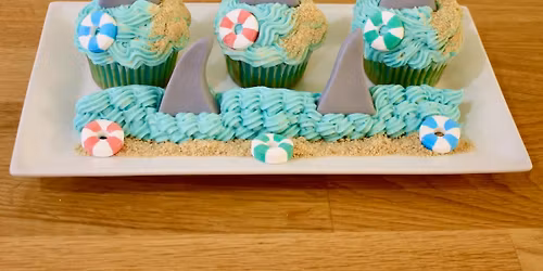 Shark Cupcakes Class (Ages 2-8 w\/ Caregiver)