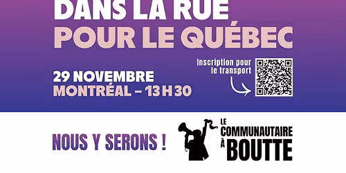 Dans la rue pour le Qu\u00e9bec