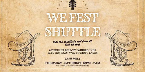 WE Fest Shuttle 2026
