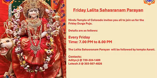 Friday Lalita Sahasranam Parayan