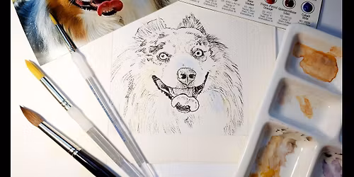 Paint your Pet Beginner Watercolor Class at Barks and Brews Taphouse! 