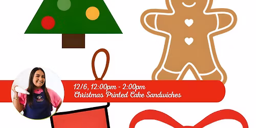 Christmas Printed Cake Sandwiches