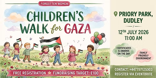 Children\u2019s Walk for Gaza in Dudley Priory Park