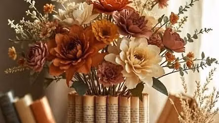 Pages to Petals: Book Folding & Floral Design