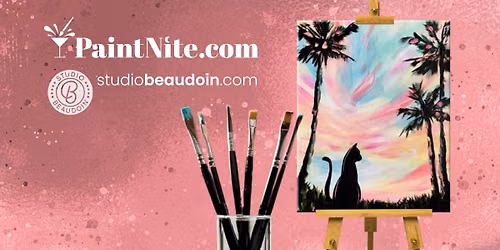 Paint Nite: Groovy Beach Cat 