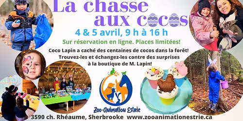 La chasse aux cocos chez Zoo-Animation Estrie