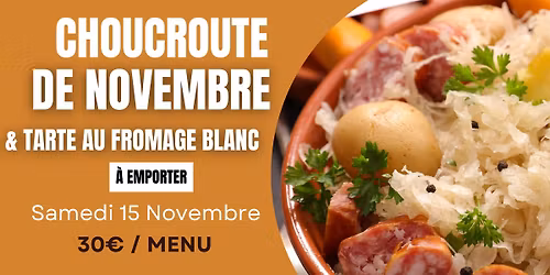 \ud83e\udd58 Menu \u00e0 emporter \u2013 Sp\u00e9cial Choucroute