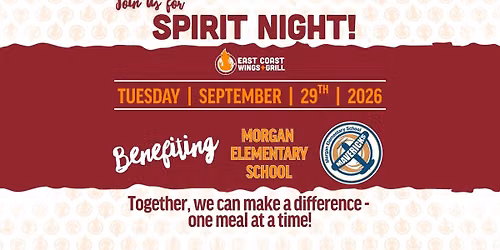 Morgan Elementary Spirit Night at East Coast Wings + Grill