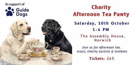 Charity Afternoon Tea Pawty in support of Guide Dogs  UK