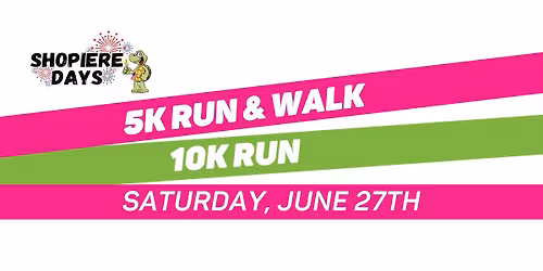 5k Walk\/Run or 10k Run at Shopiere Days