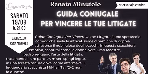 Renato Minutolo in “Guida coniugale per vincere le tue litigate”