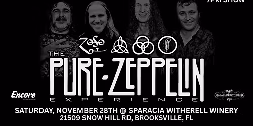The Pure Zeppelin Experience @ Sparacia Witherell Family Winery