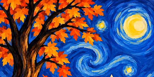 Sip and Paint Washington DC - Starry Autumn in DC