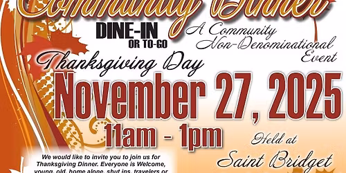 Community Thanksgiving Day Dinner