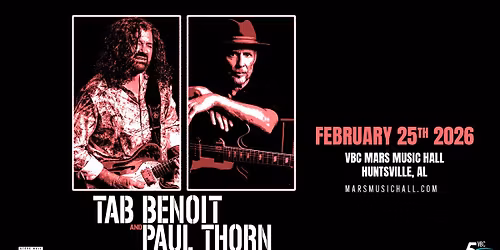 Tab Benoit + Paul Thorn: One Night Only