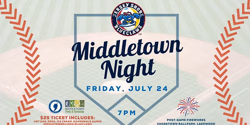 Middletown Night at the Jersey Shore BlueClaws