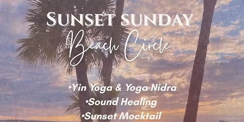Sunset Sunday Beach Circle