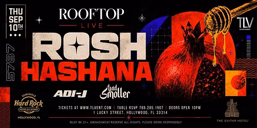 Rosh Hashana Party at Rooftop Hard Rock