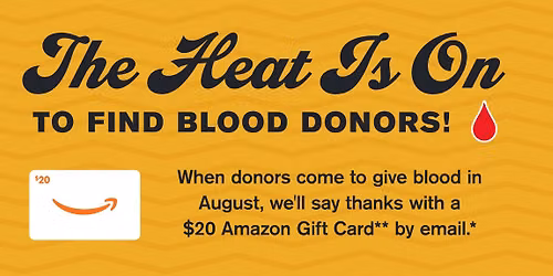 BLOOD DRIVE AUGUST 22ND 9AM - 2 PM