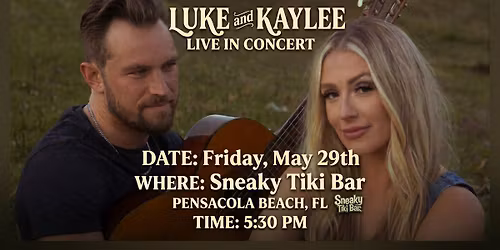 Luke and Kaylee at the Sneaky Tiki Bar (Pensacola Beach, FL)