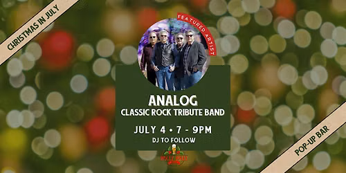 ANALOG LIVE at Holly Jolly Pop-Up Bar at Third Rail!
