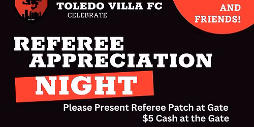 Toledo Villa FC Referee Night