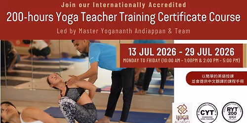 200-hours Yoga Teacher Training Certificate Course (Mon to Fri ,Morning to Afternoon)