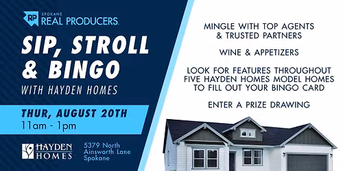 Sip, Stroll & Bingo with Hayden Homes!