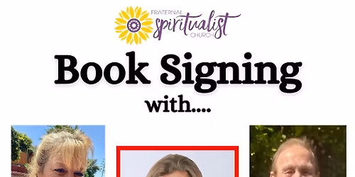 Book Signing Event w\/3 spiritual authors & writers
