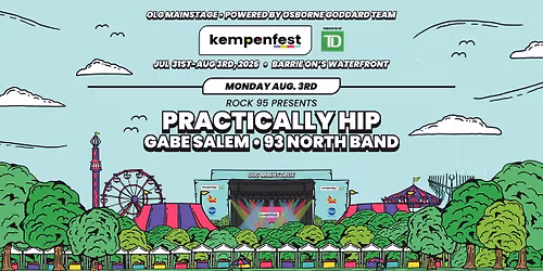 PRACTICALLY HIP w\/ Gabe Salem, & 93 North Band