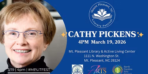 Cathy Pickens at the Mt. Pleasant Literary Festival 2026