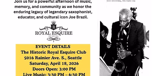 The ReUnion - Joe Brazil Legacy Jazz Appreciation Month Event 2026