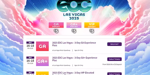 Parking Electric Daisy Carnival - Las Vegas - 3 Day Pass (18+)