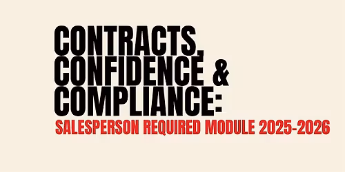 Contracts, Confidence & Compliance: Salesperson Required Module 2025\u20132026