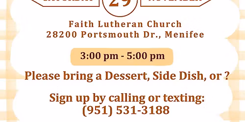 Seniors 55+  Friendsgiving Potluck Dinner & Speed Friending Event