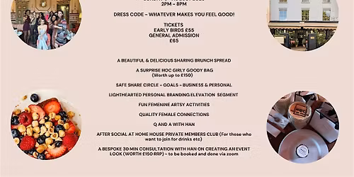 HOC\u2019s  Brunch & branding with cakes & convos ladies workshop social