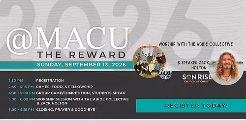 @MACU Youth Conference: The Reward