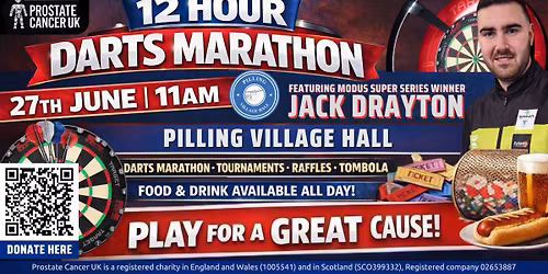 \ud83c\udfaf 12 Hour Darts Marathon for Prostate Cancer UK \ud83c\udfaf
