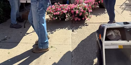 May Clean Up and Flower Installation on Bridge Street