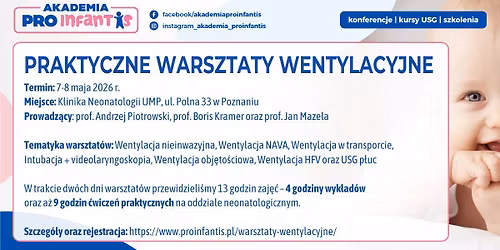 Praktyczne warsztaty wentylacyjne noworodka
